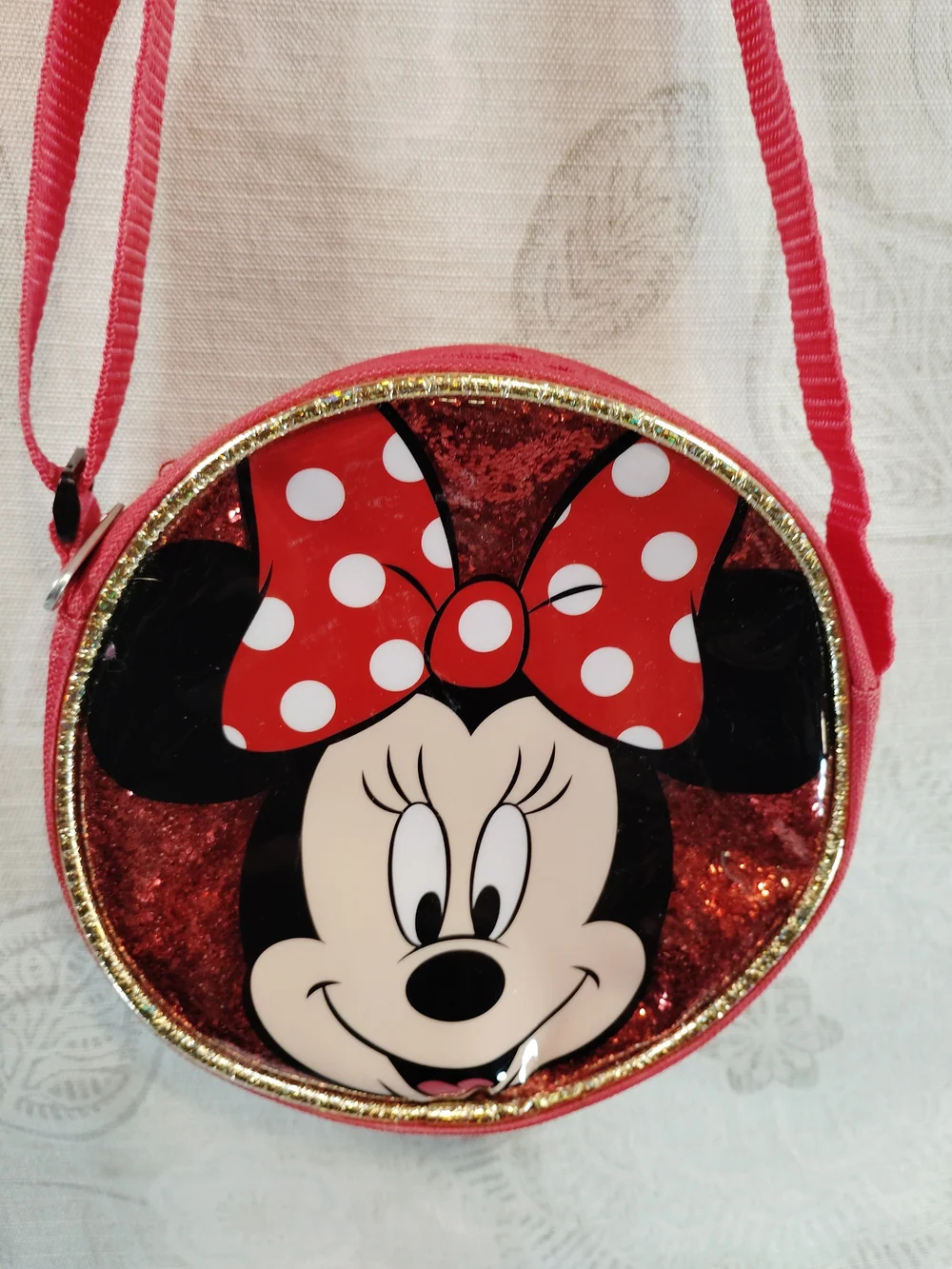 Disney Minnie Mouse Red Polka Dot Bow Kids Crossbody Bag